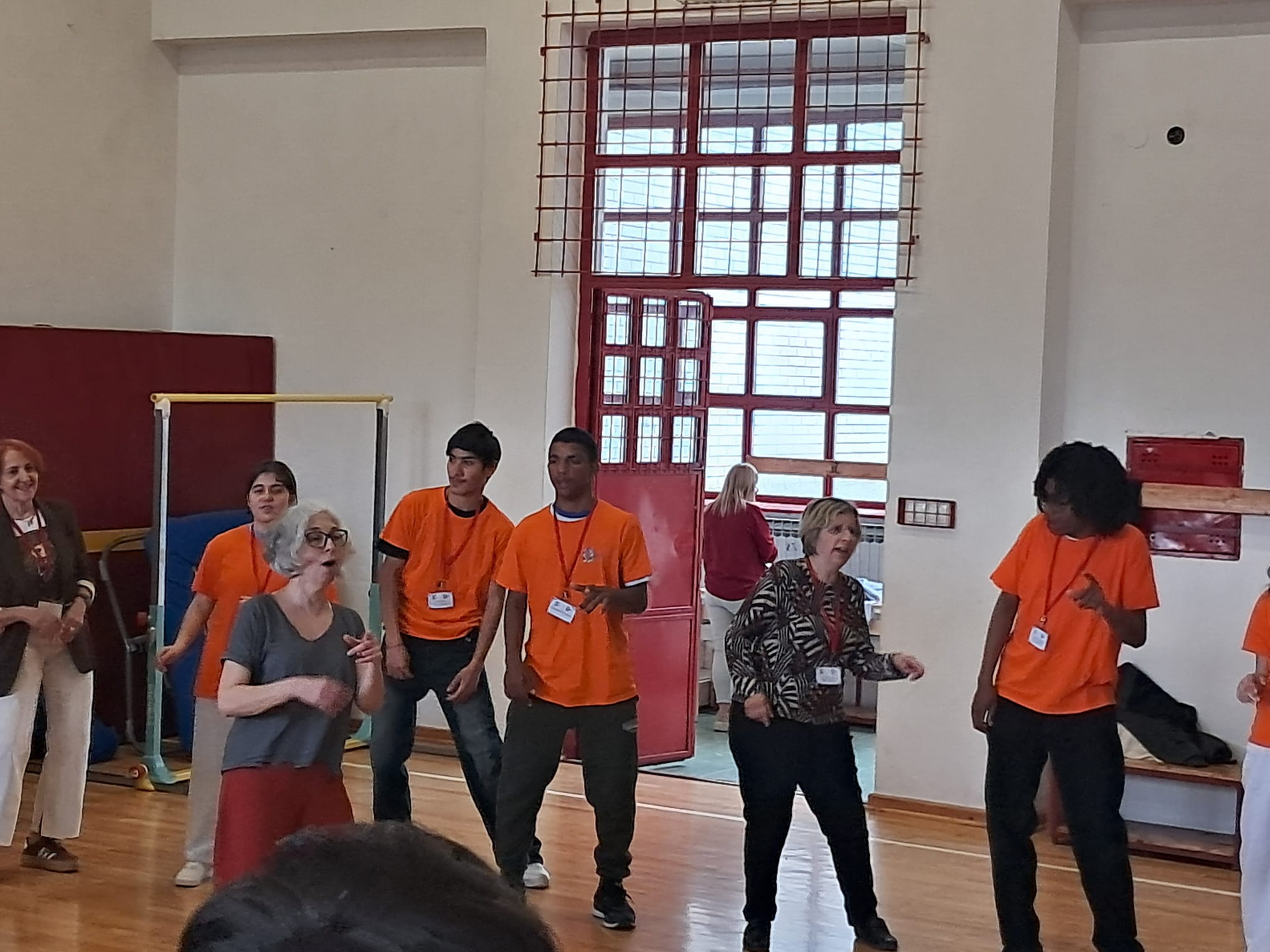 Project participants taking part in a movement activity during the Special (Olympic) Games in Croatia