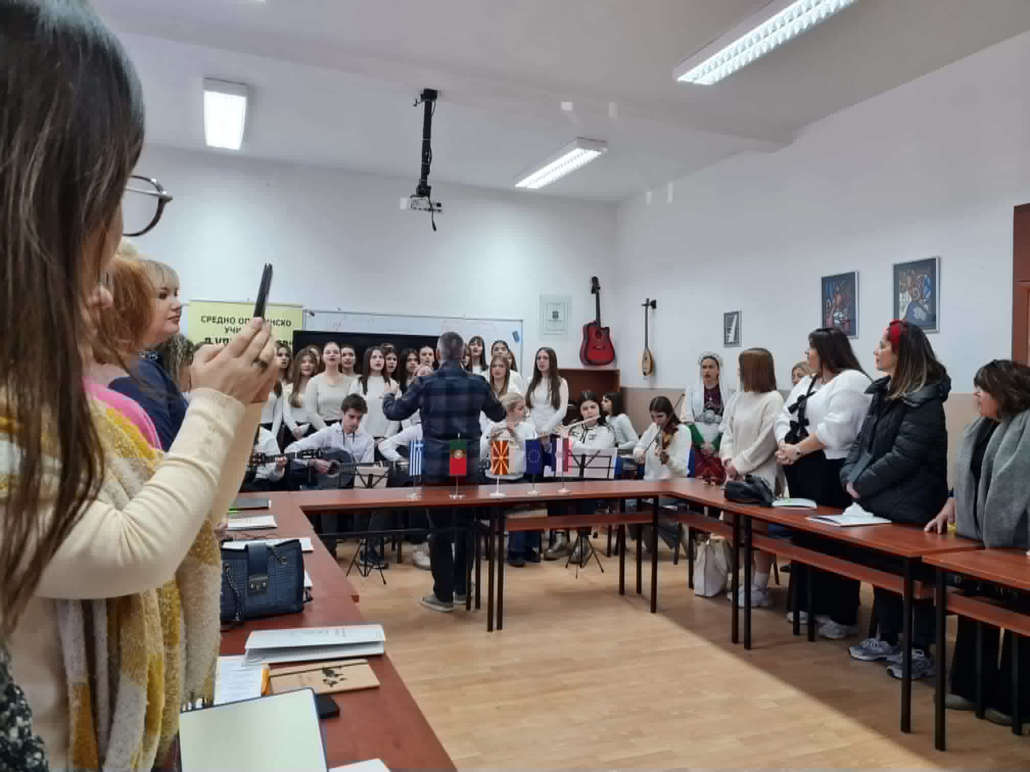 Participants observing a student performance during the D (special) DAYS Kick-Off Meeting in Kočani