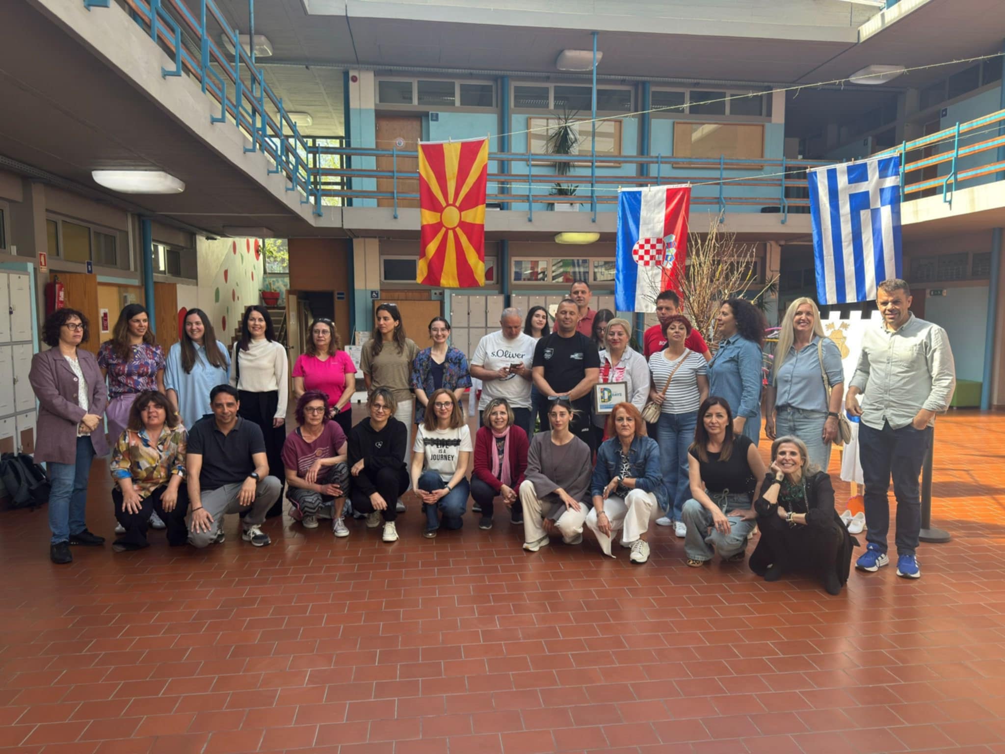 D (special) DAYS partners and teachers gathered under national flags during the first training event in Santa Maria da Feira